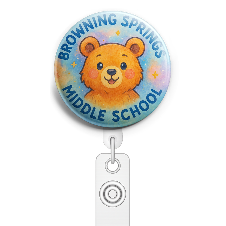 Custom Design – Bear head in the middle with Browning Springs Middle School… - Topper