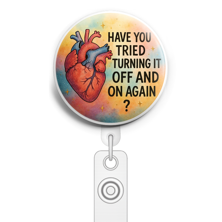 Custom Design – Anatomical heart next to the saying have you tried turning i… - Topper
