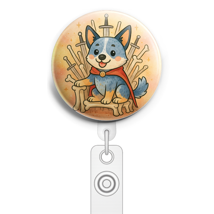 Custom Design – My pet dressed as a noble warrior sitting on a throne made o… - Topper