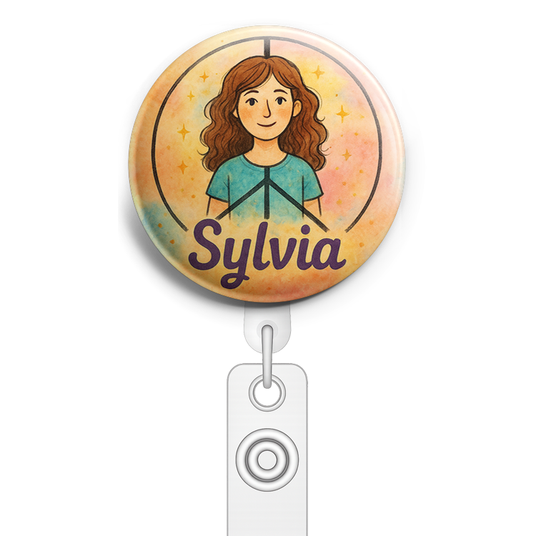 Custom Design – Sylvia inside a peace sign Include the exact name "Sylvia"… - Topper