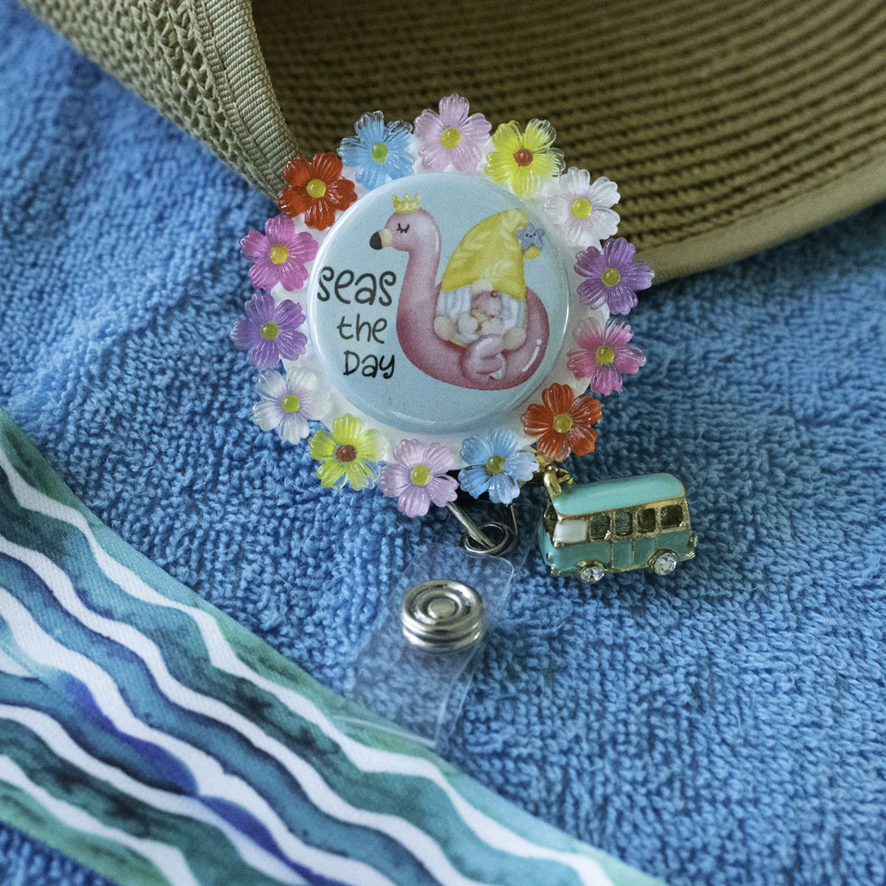 Beach Van Charm Badge Reel Add-on - - Topperswap
