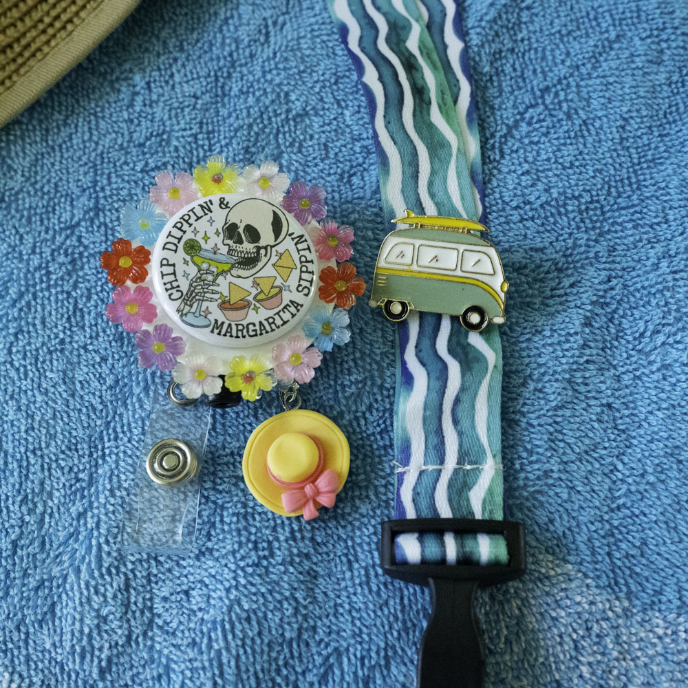 Beach Sunhat Badge Reel Add-on - - Topperswap