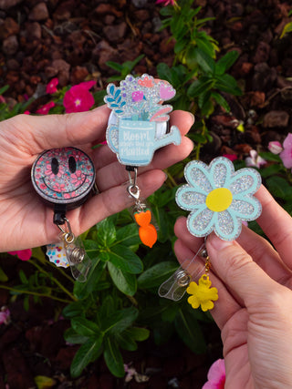 Floral Smiley Pop Topper