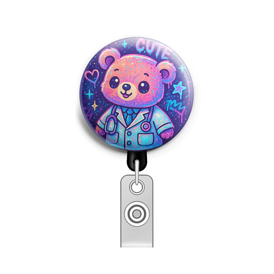 Custom Design – Unbearably Cute: A teddy bear in a doctor's coat. - - Topperswap