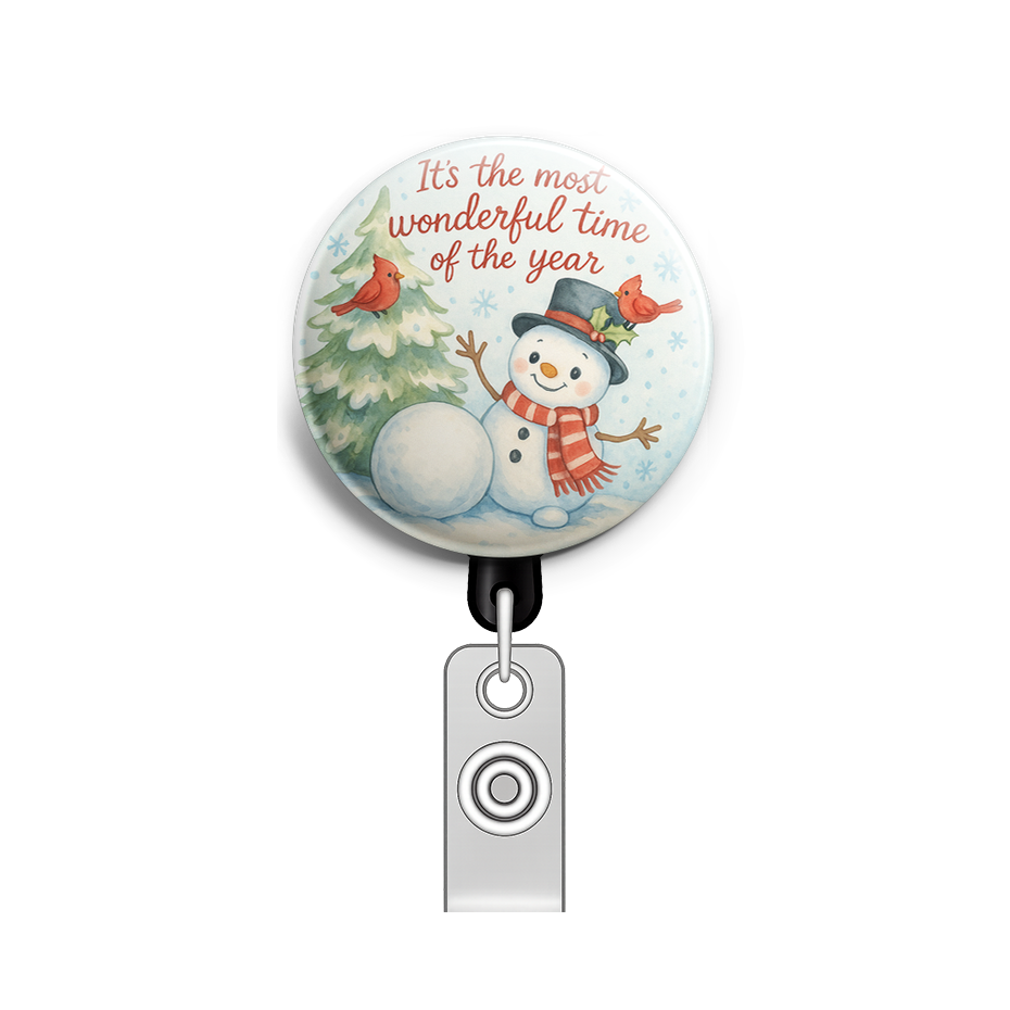 Custom Design – A cheerful watercolor Christmas scene featuring a snowman le… - - Topperswap