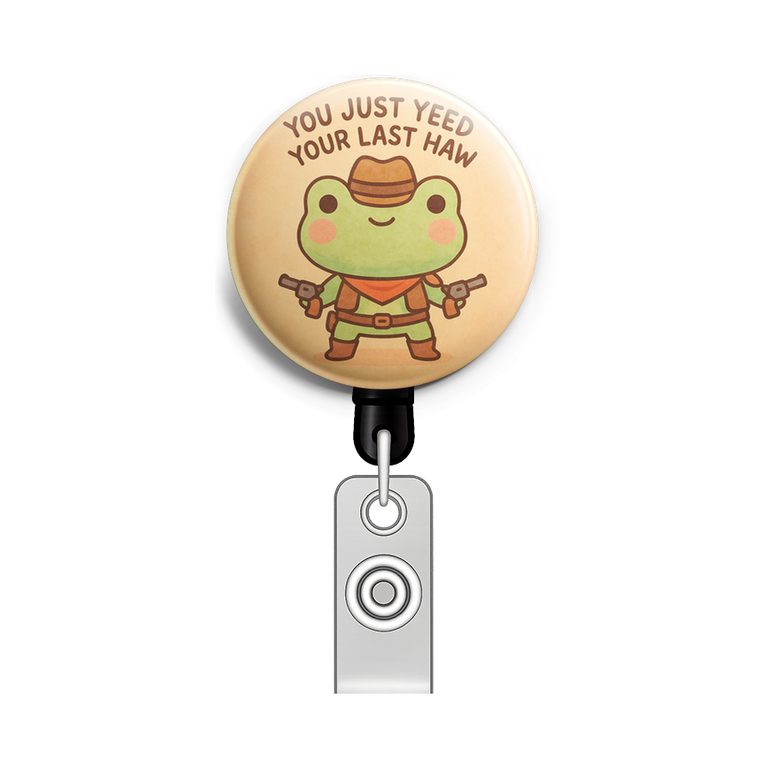 Custom Design – Frog dressed as a cowboy in a western showdown stance; playf… - - Topperswap