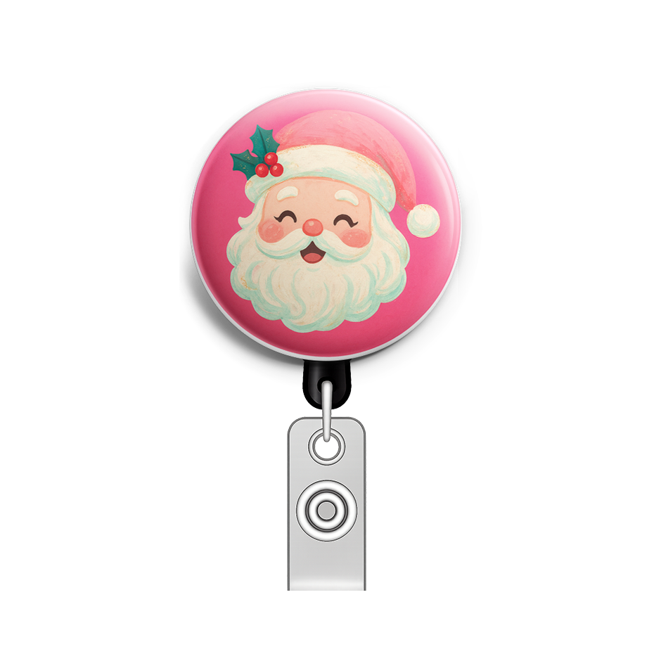 Custom Design – A close-up of a cheerful vintage Santa Claus face painted in… - - Topperswap