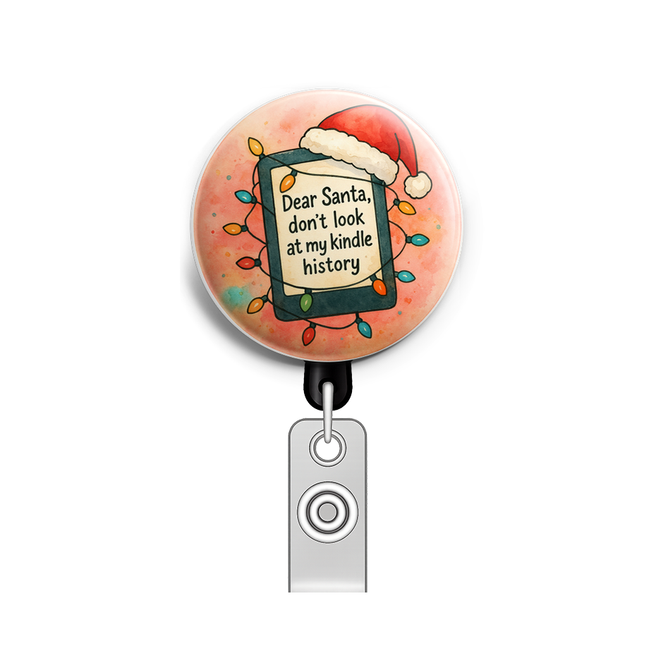 Custom Design – A kindle wrapped in Christmas lights and a santa hat in the… - - Topperswap