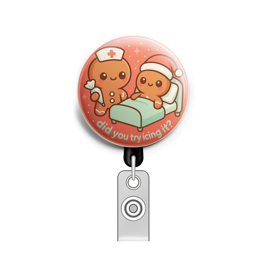 Custom Design – Gingerbread with nurse hat and cake icing bag with gingerbre… - - Topperswap