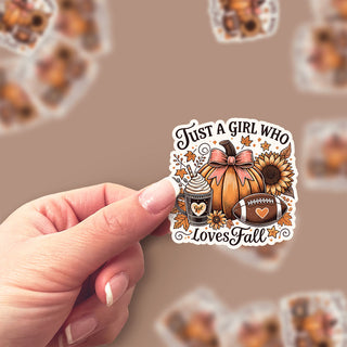 Just a Girl Who Loves Fall Sticker