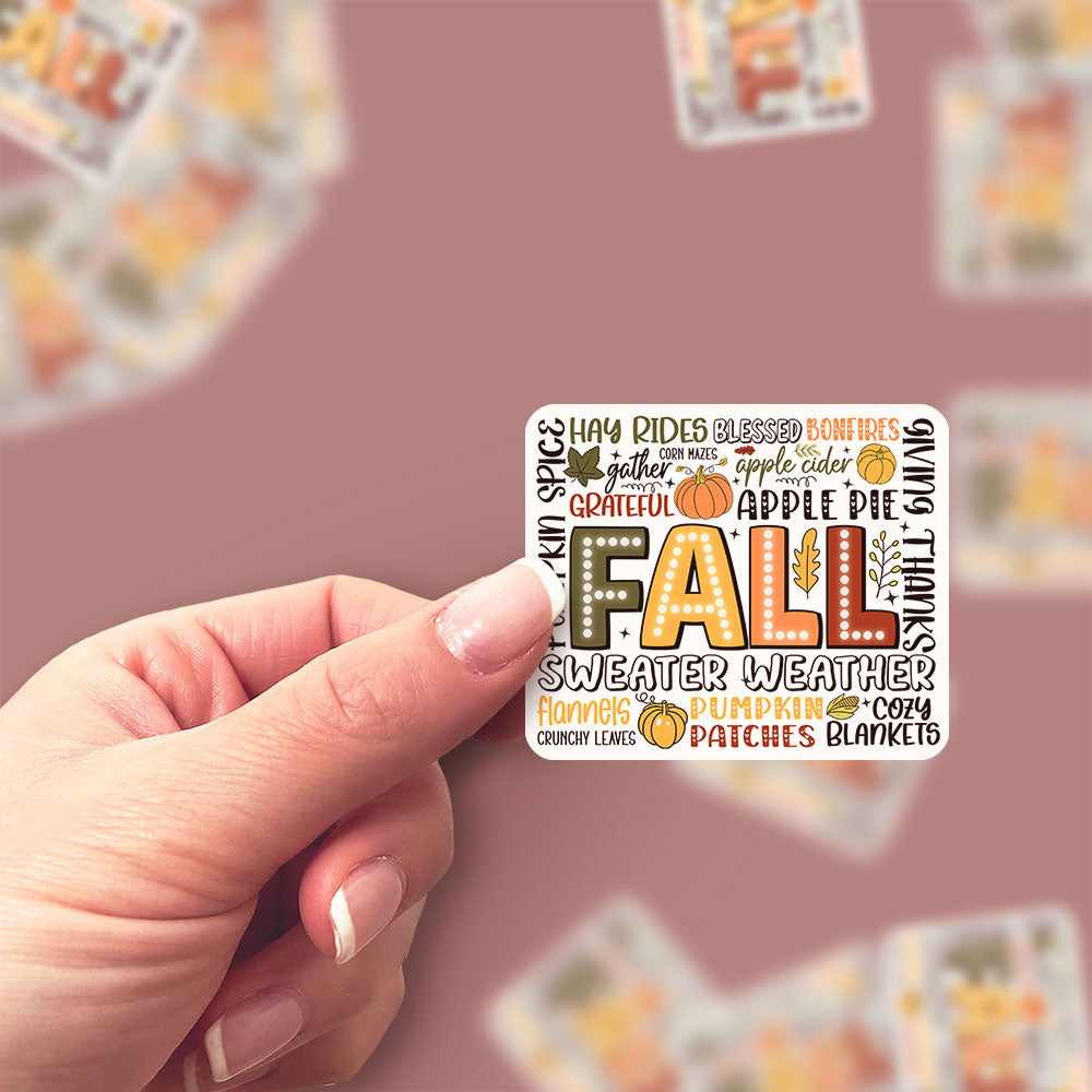 Fall Festivities Collage Sticker - - Topperswap