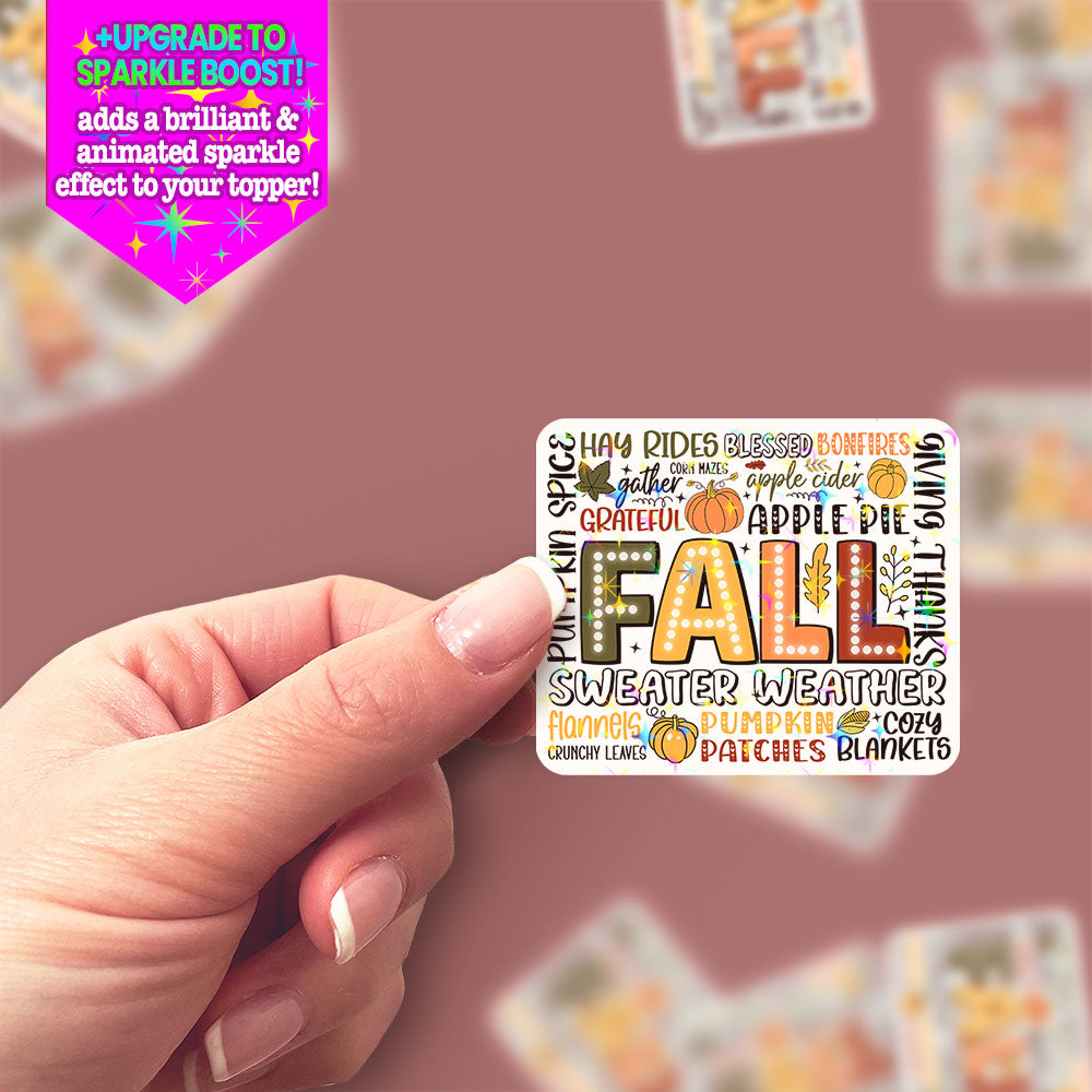 Fall Festivities Collage Sticker - - Topperswap