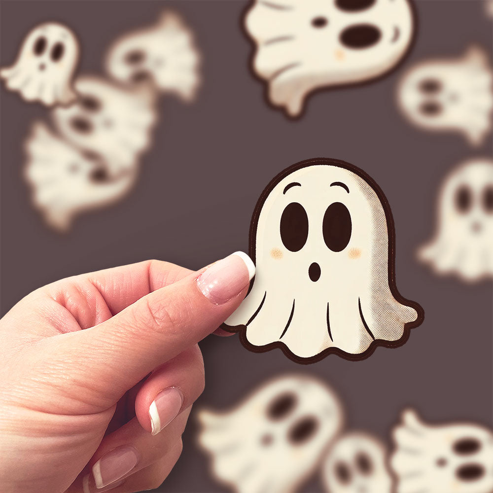 Scaredy Ghost Sticker - Classic Shine - Topperswap