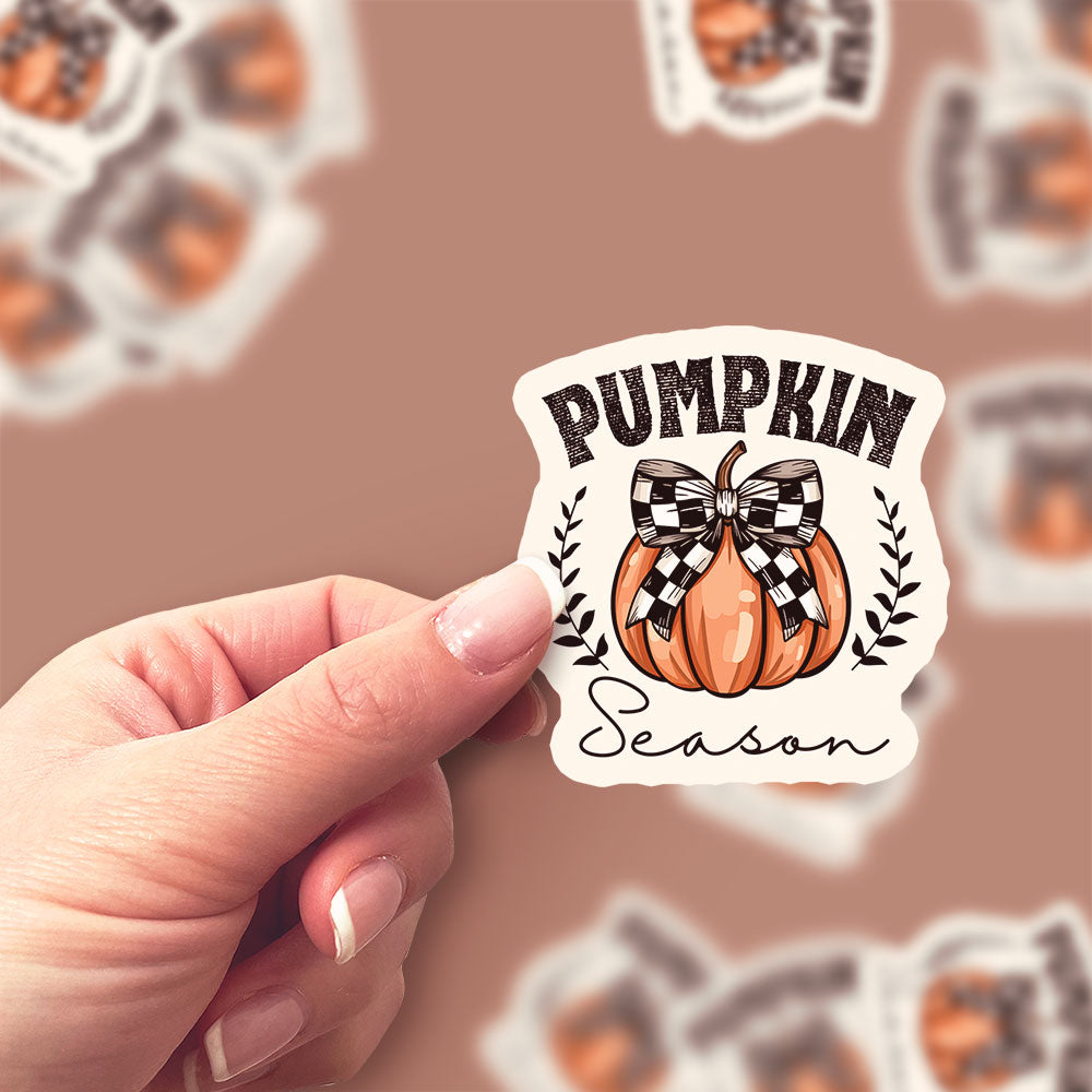 Buffalo Check Pumpkin Sticker - Classic Shine - Topperswap