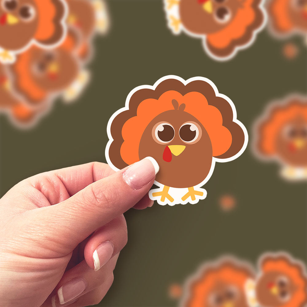 Turkey Time Cutie Sticker - Classic Shine - Topperswap