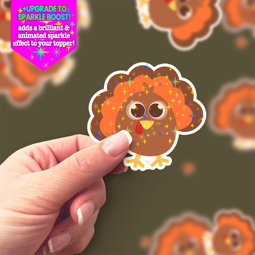 Turkey Time Cutie Sticker - Make it Sparkle - Topperswap