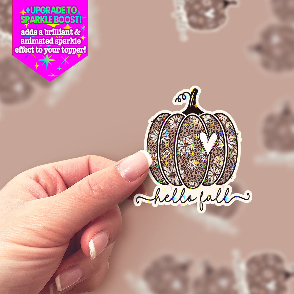 Leopard Pumpkin Sticker - Make it Sparkle - Topperswap