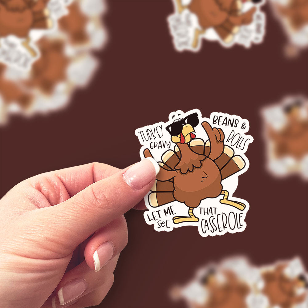 Turkey Casserole Dance Sticker - Classic Shine - Topperswap