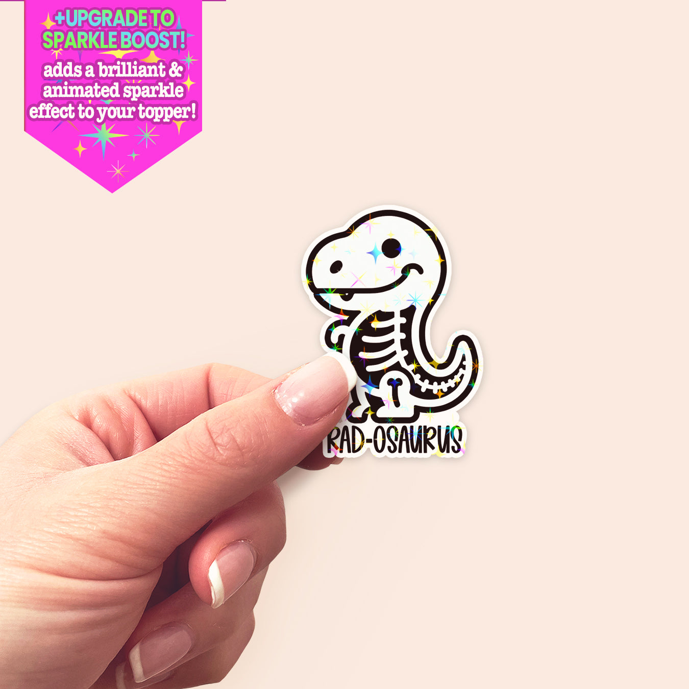 Rad-osaurus Rex Sticker - Make it Sparkle - Topperswap