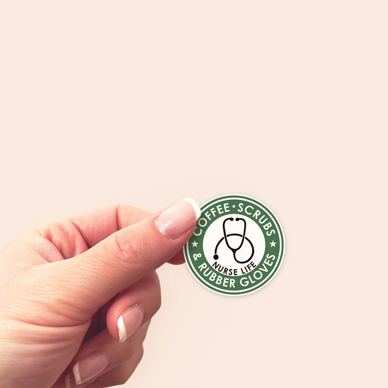 Coffee, Scrubs, Rubber Gloves Nurse Life Sticker - - Topperswap