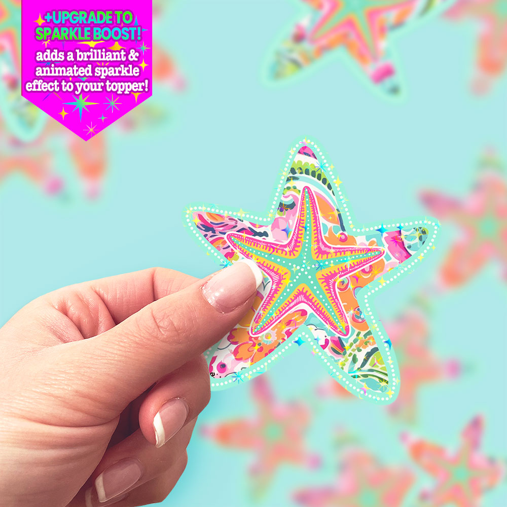 Starfish Splash Sticker - Make it Sparkle - Topperswap