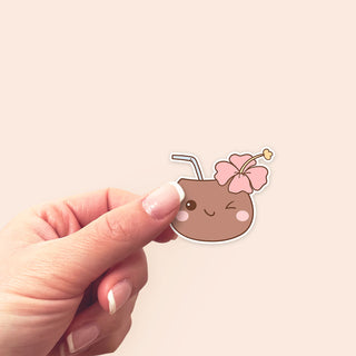 Winking Coconut Sticker