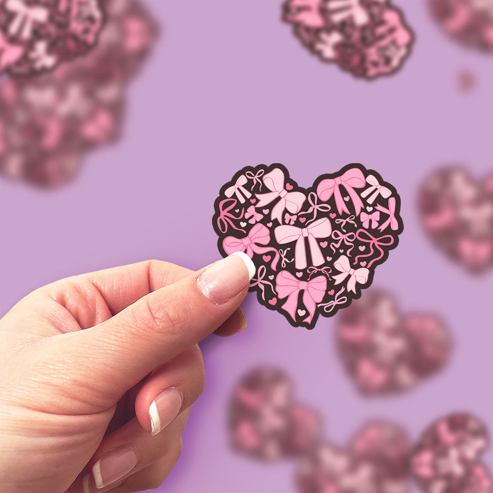 Bow-Tied Heart Sticker - Classic Shine - Topperswap