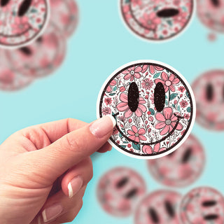 Floral Smiley Sticker