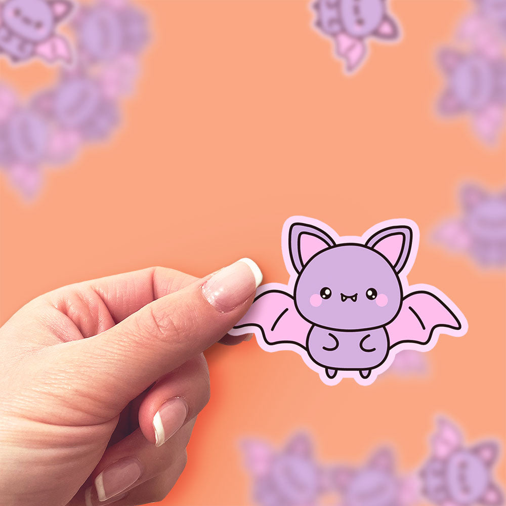 Purple Winged Cutie Bat Sticker - Classic Shine - Topperswap