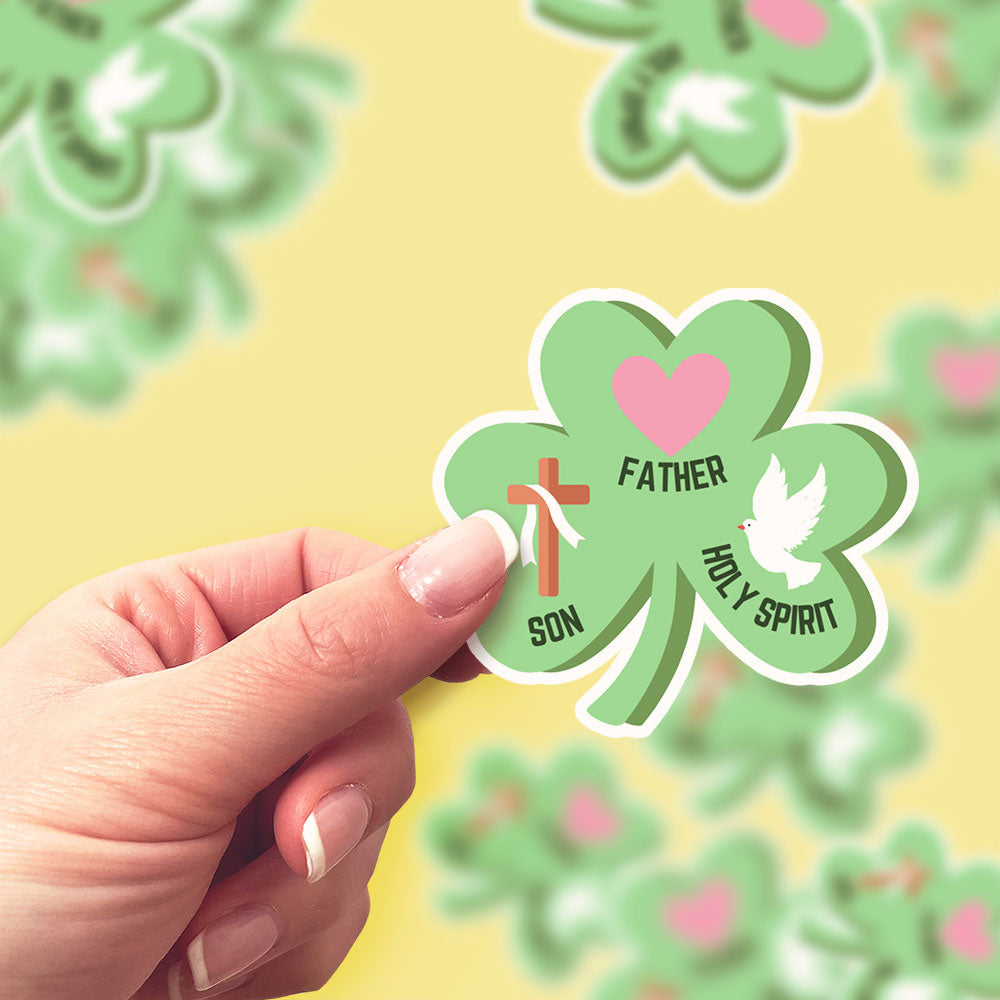 Holy Trinity Shamrock Sticker - Classic Shine - Topperswap