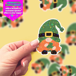 Happy St. Patrick’s Gnome Shamrock Sticker