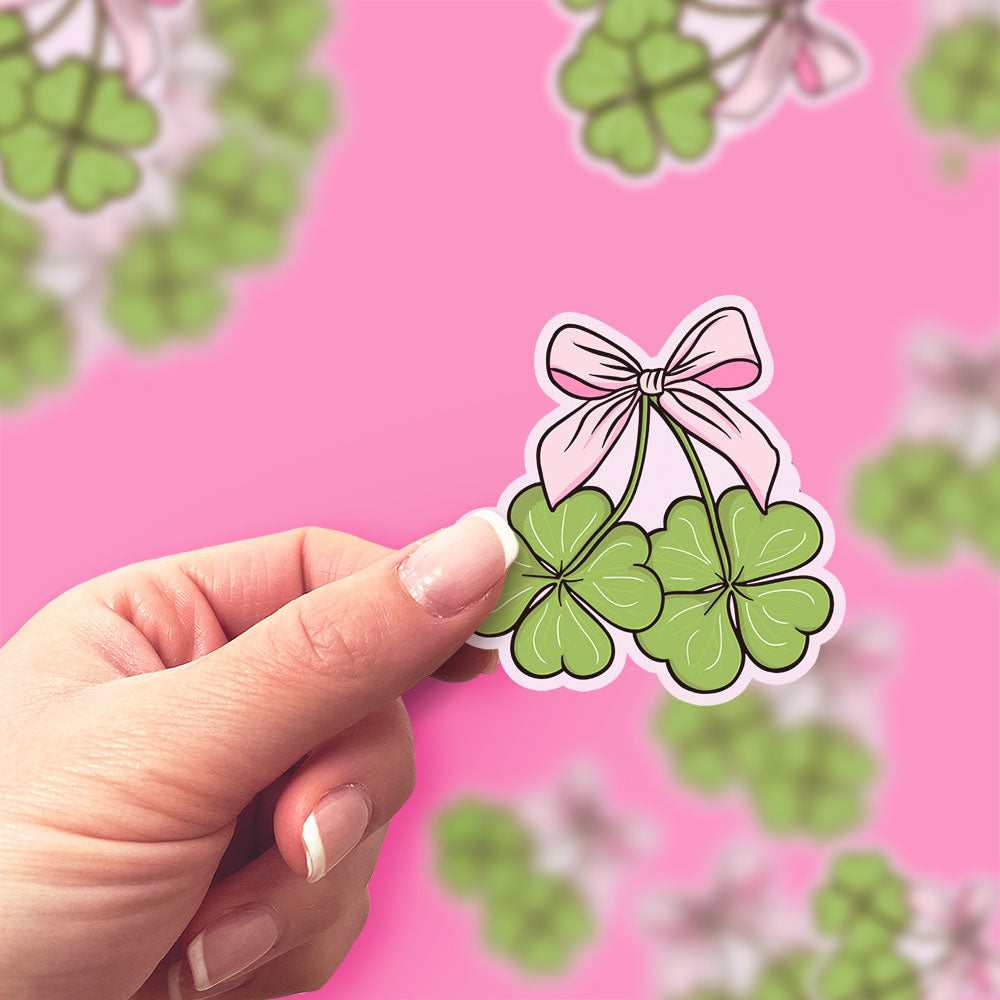 Shamrock Bow Sticker - Classic Shine - Topperswap