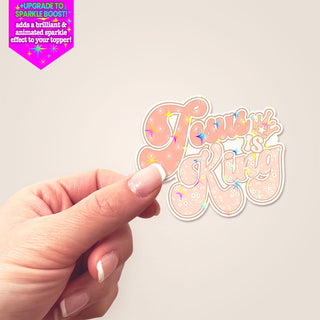 Jesus Is King Retro Easter Sticker