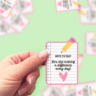 Note to Self Sticker