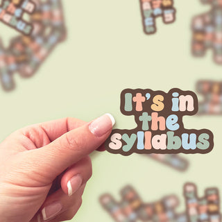 Syllabus Reminder Sticker