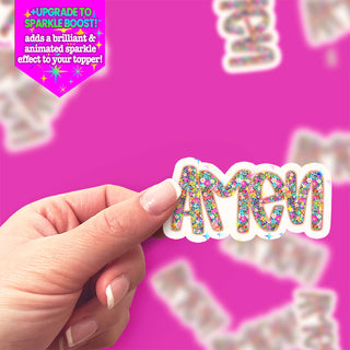 Floral Amen Sticker