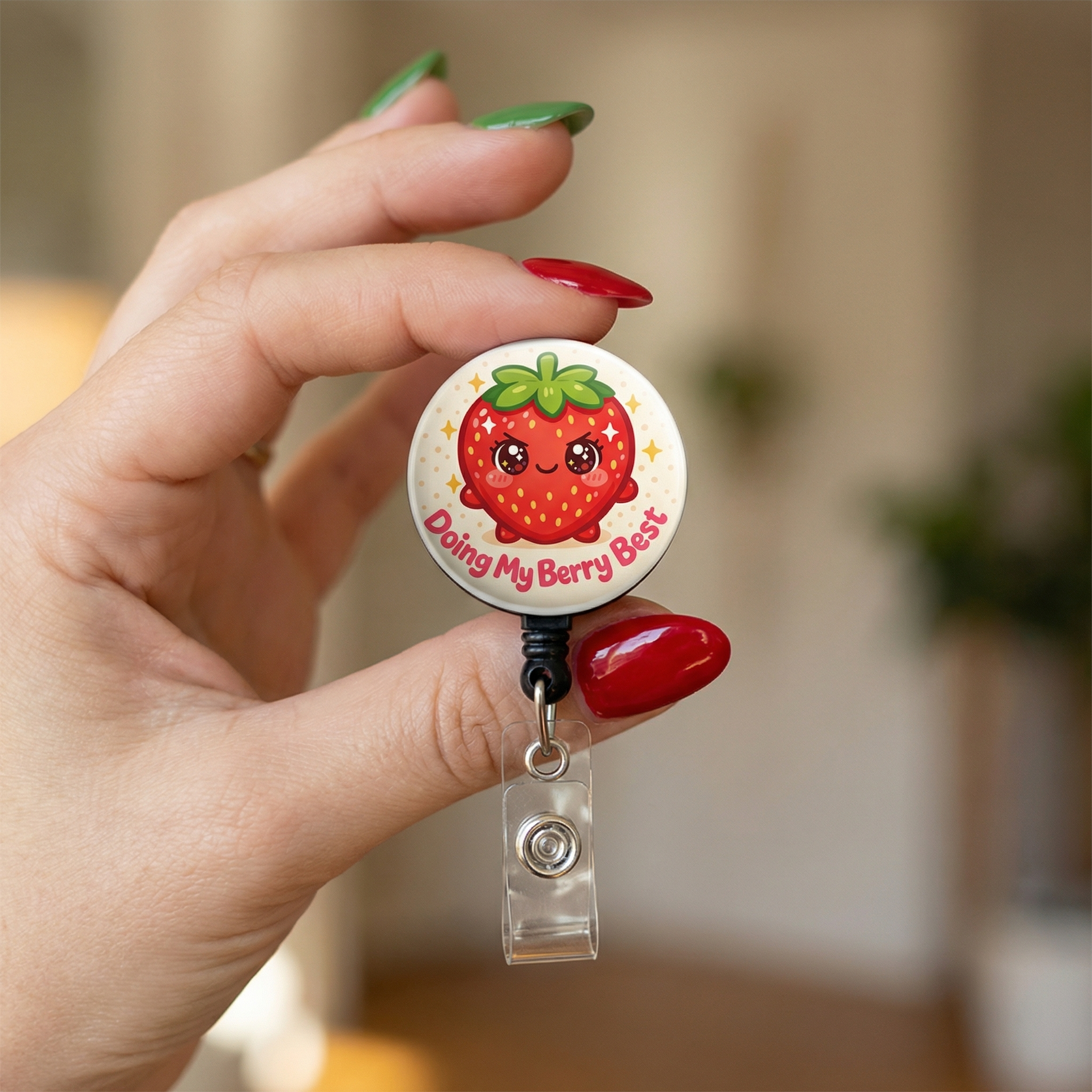 Doing My Berry Best Swapfinity Retractable ID Badge Reel - - Topperswap