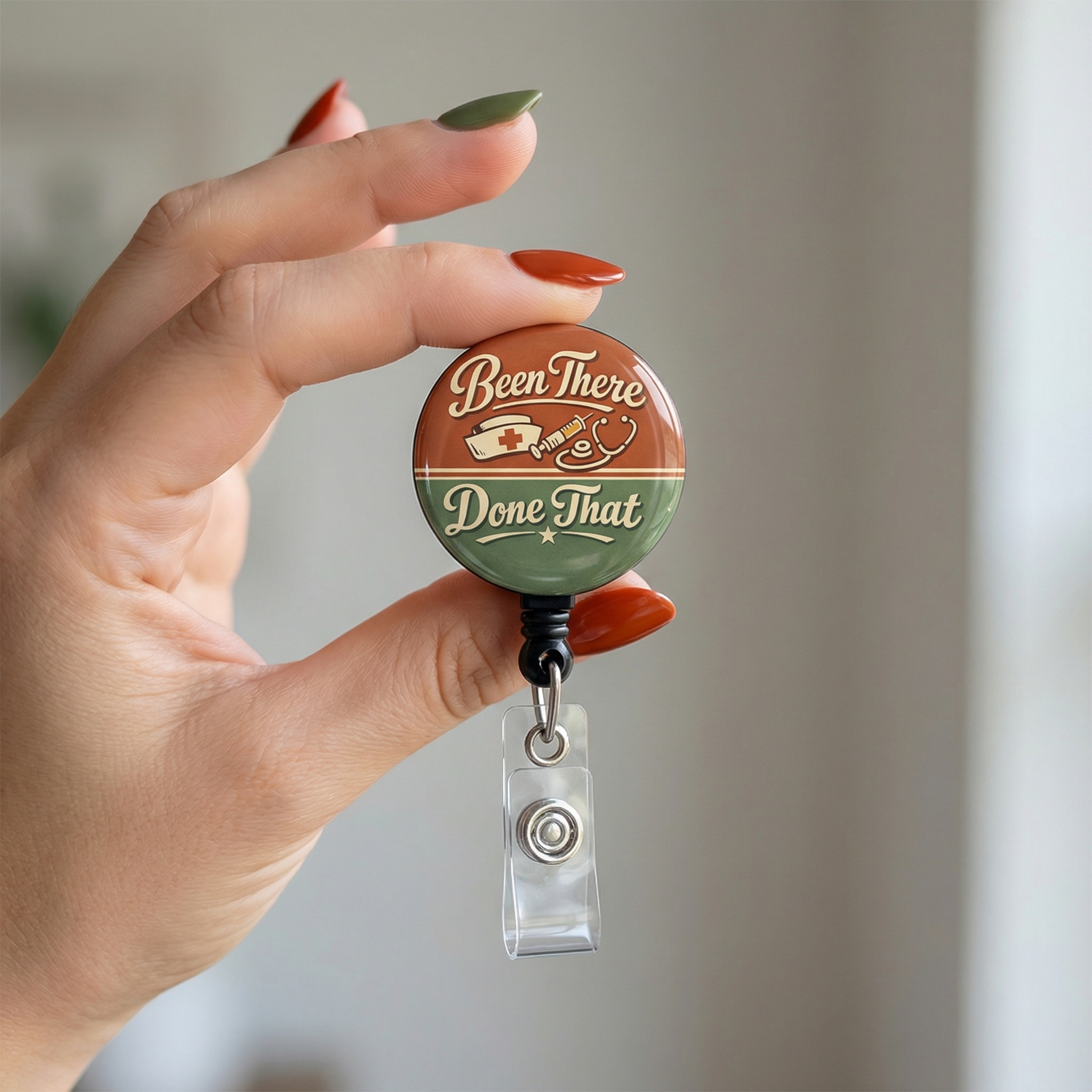 Been There Done That Swapfinity Retractable ID Badge Reel - - Topperswap