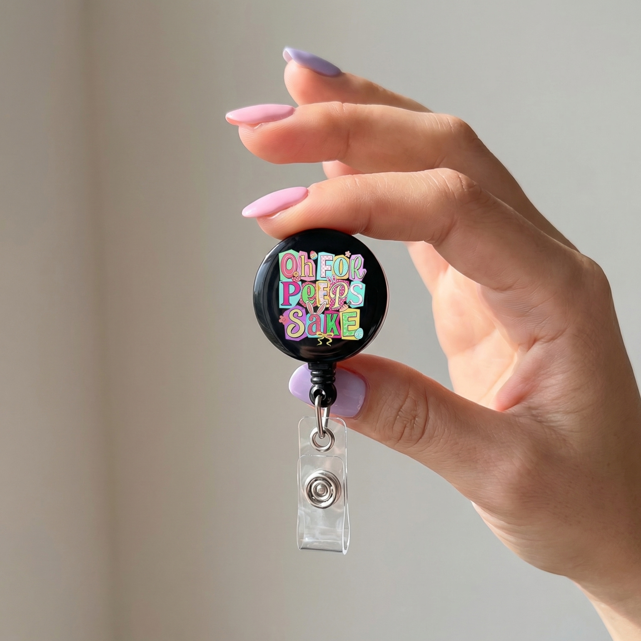 Bunny Vibe Swapfinity Retractable ID Badge Reel - - Topperswap