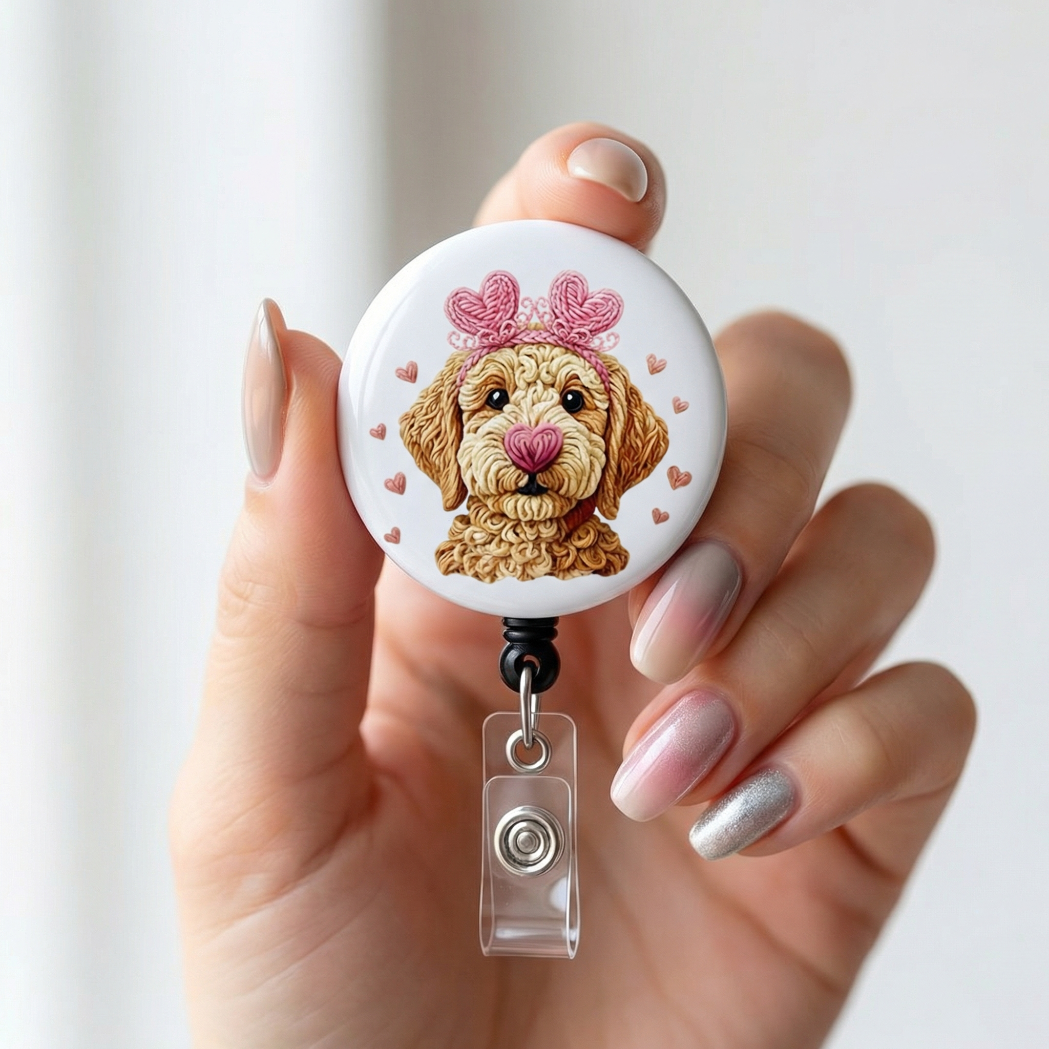 Puppy Love Swapfinity Retractable ID Badge Reel - - Topperswap