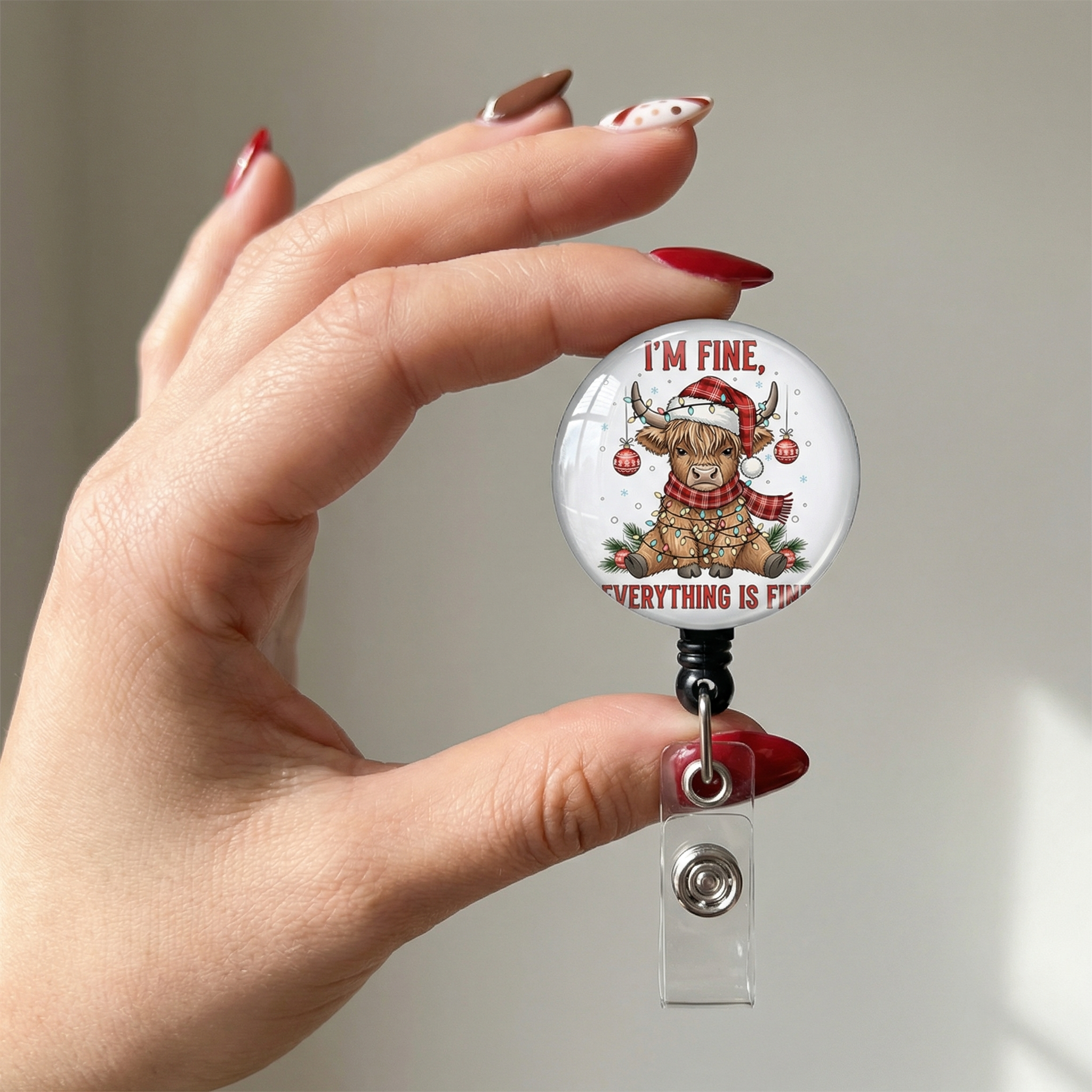 Festive Frenzy Warrior Pop Topper Swapfinity Retractable ID Badge Reel - - Topperswap