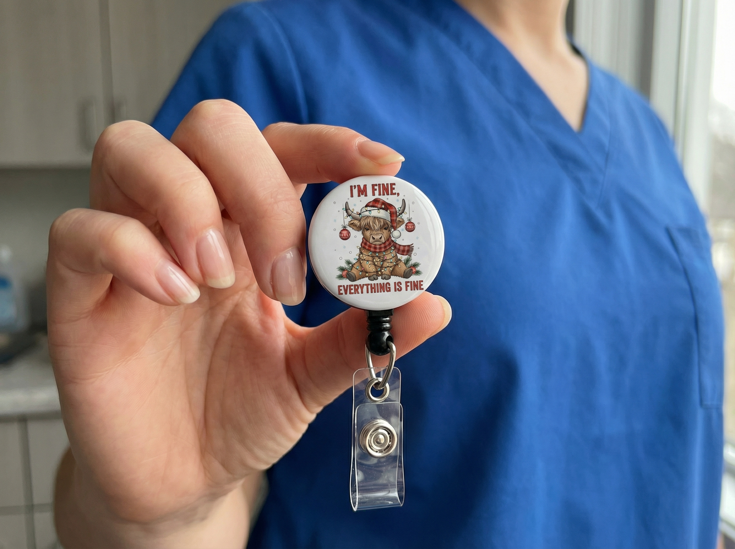 Festive Frenzy Warrior Pop Topper Swapfinity Retractable ID Badge Reel - - Topperswap