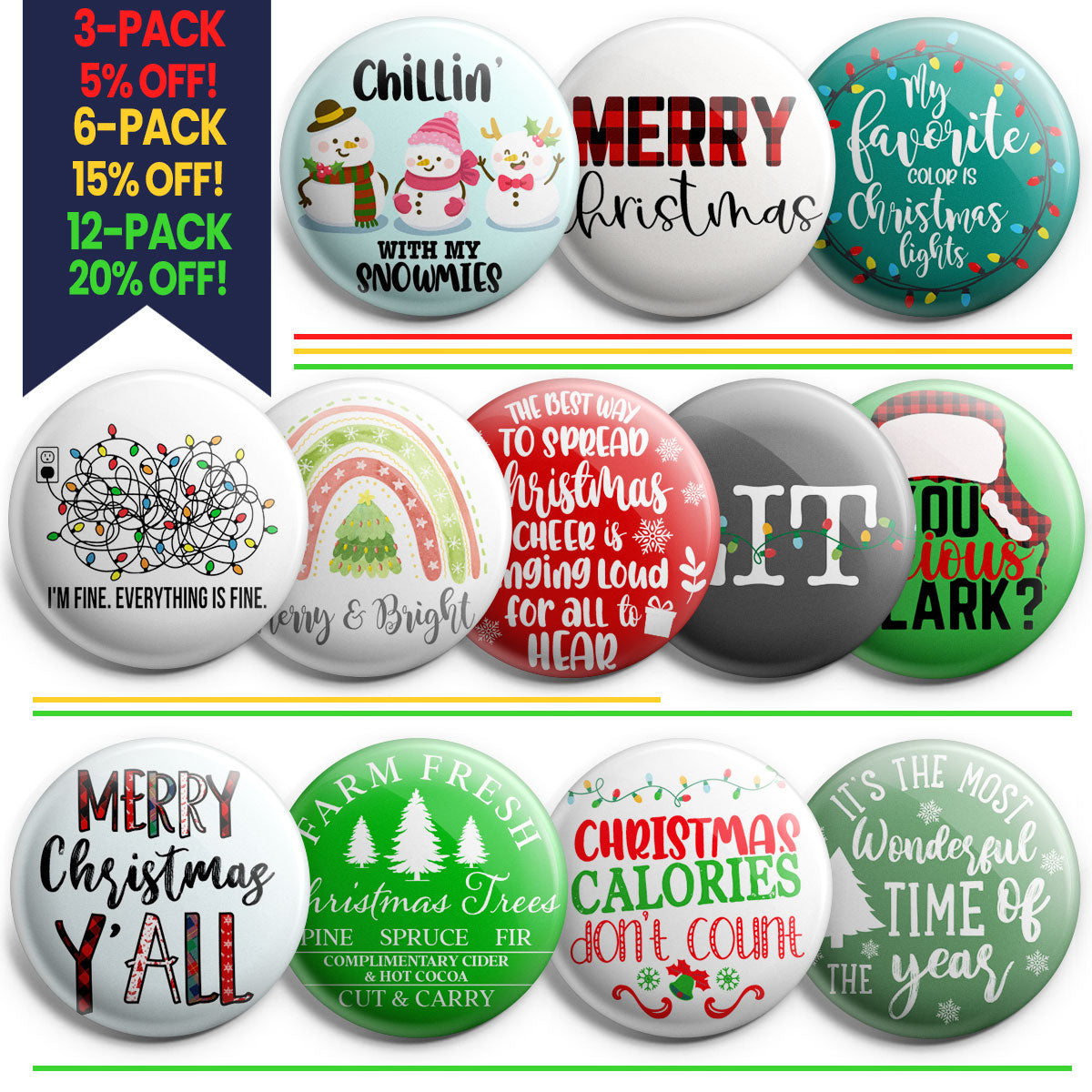 Decked the Brightest 12-Pack (Save 20%) - - Topperswap