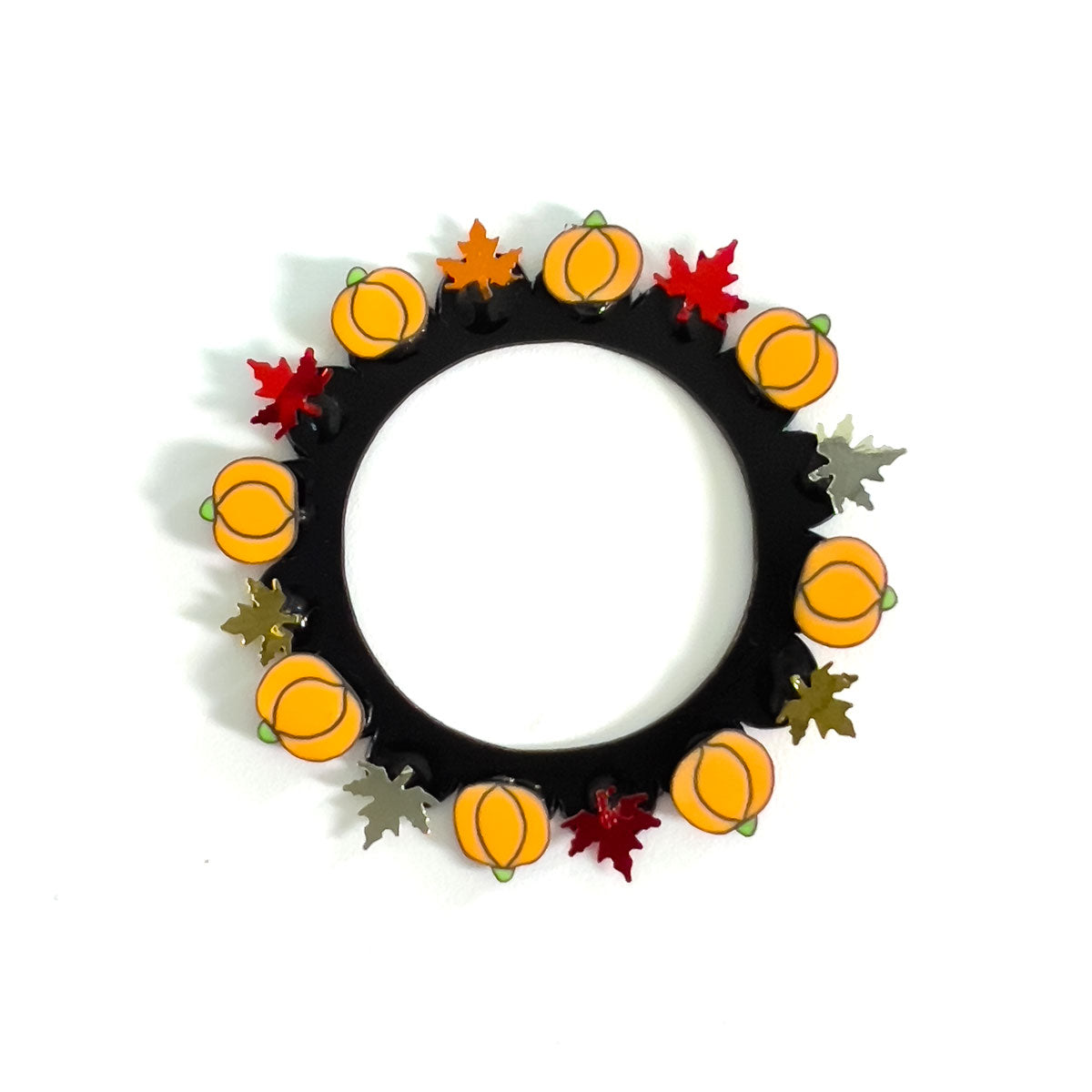 Autumn Fall Leaves & Pumpkins Swapfinity Swapper Frame - - Topperswap