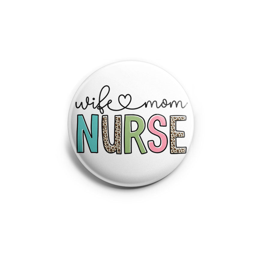 Wife Mom Nurse Leopard Topper - Classic Shine - Topperswap