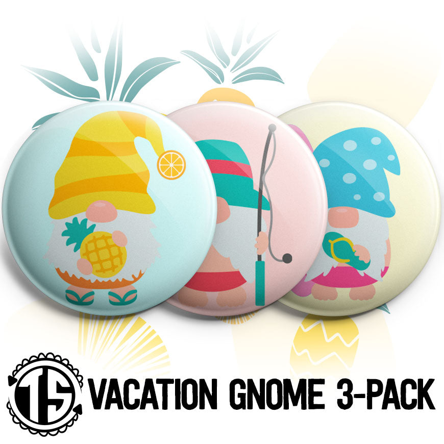Summer Vacation Gnome 3-Pack (Save 5%) - - Topperswap