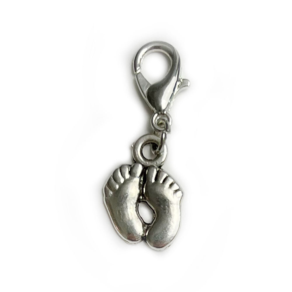 Baby Feet Charm Badge Reel Add-on - - Topperswap