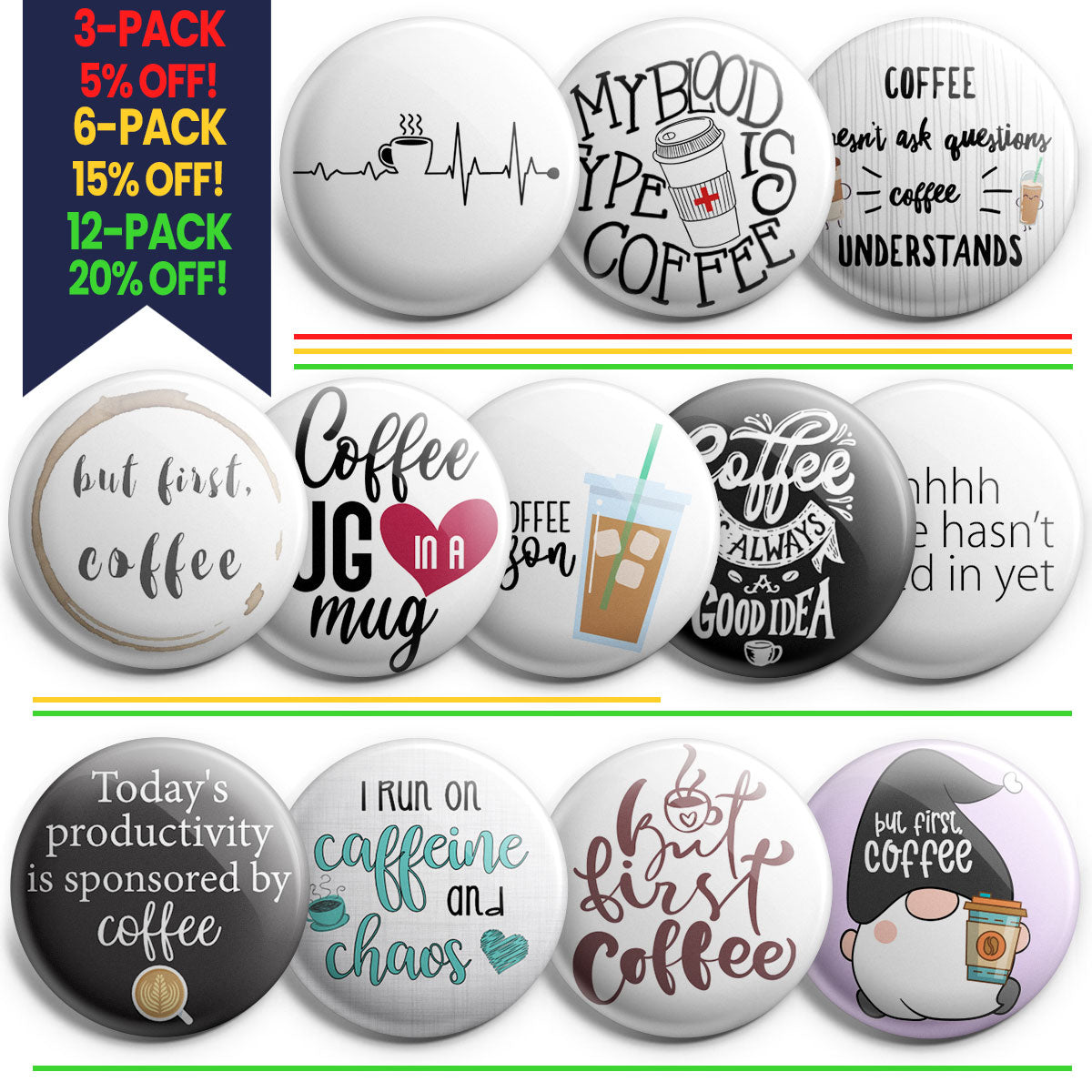 Ultimate Coffee Lover Topper Pack - Discount - 12-Pack (20% OFF) - Topperswap