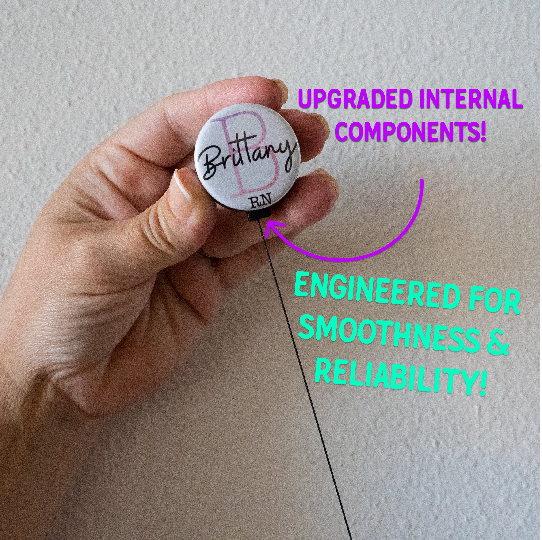 Back and Body Hurts Swapfinity Retractable ID Badge Reel - - Topperswap