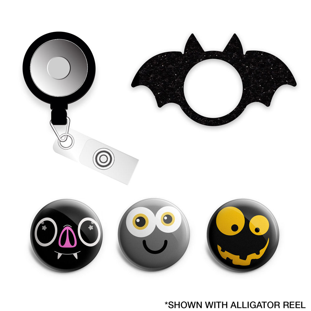 Batty Starter Bundle (Save 10%) • Halloween RN Gift, Bat Badge Reel, Badge Holder • Swapfinity - - Topperswap
